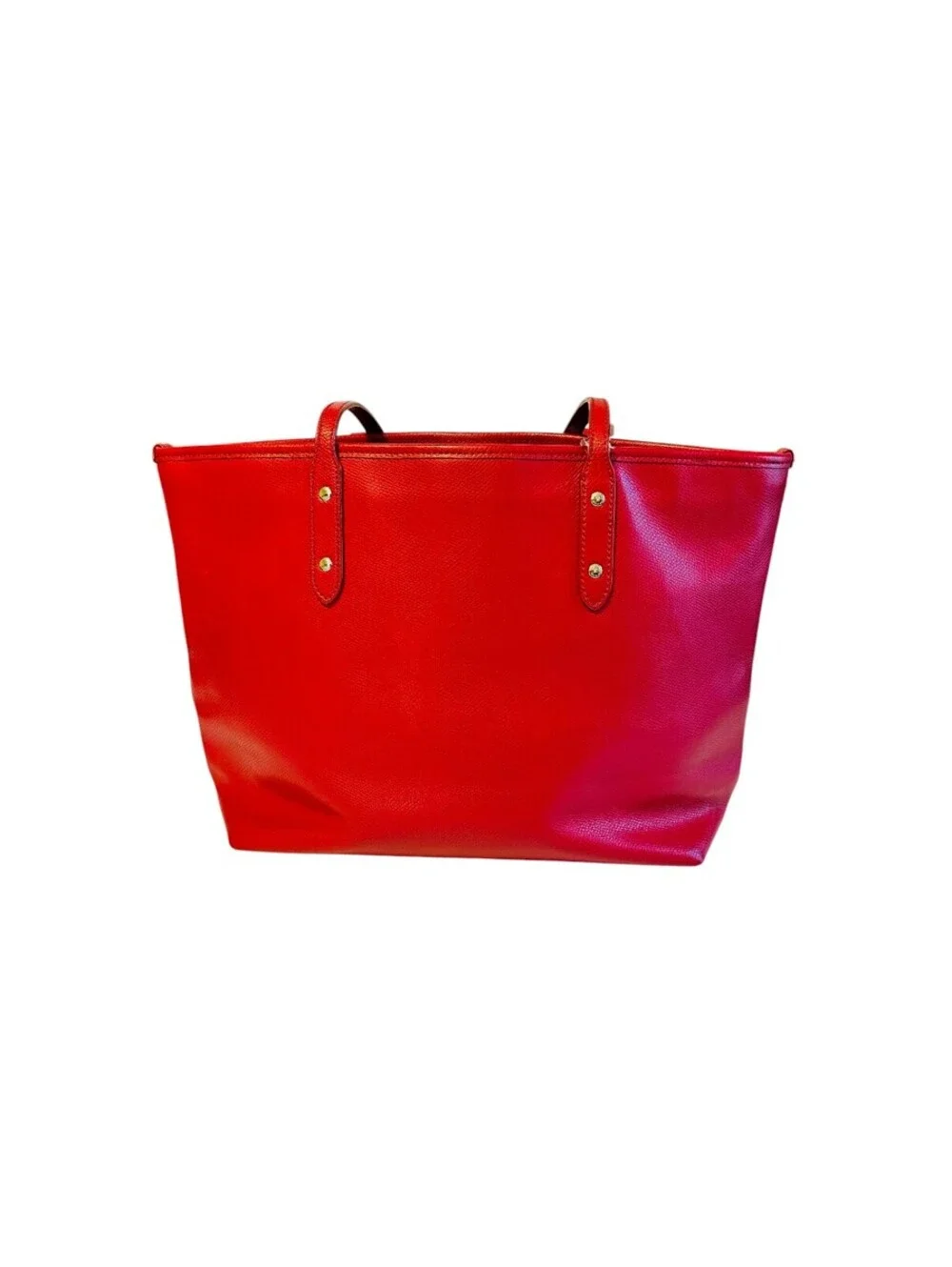 Coach Red City Zipper Tote